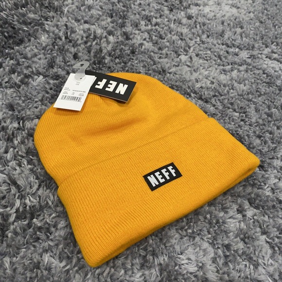Neff Winter Hat Yellow Mustard One Size NWT Unisex - Picture 1 of 4